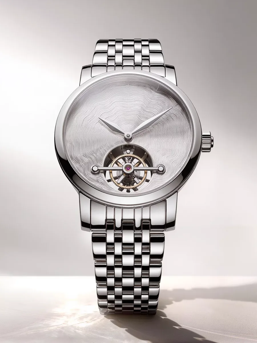 Segnatempo Éternité in platino con tourbillon